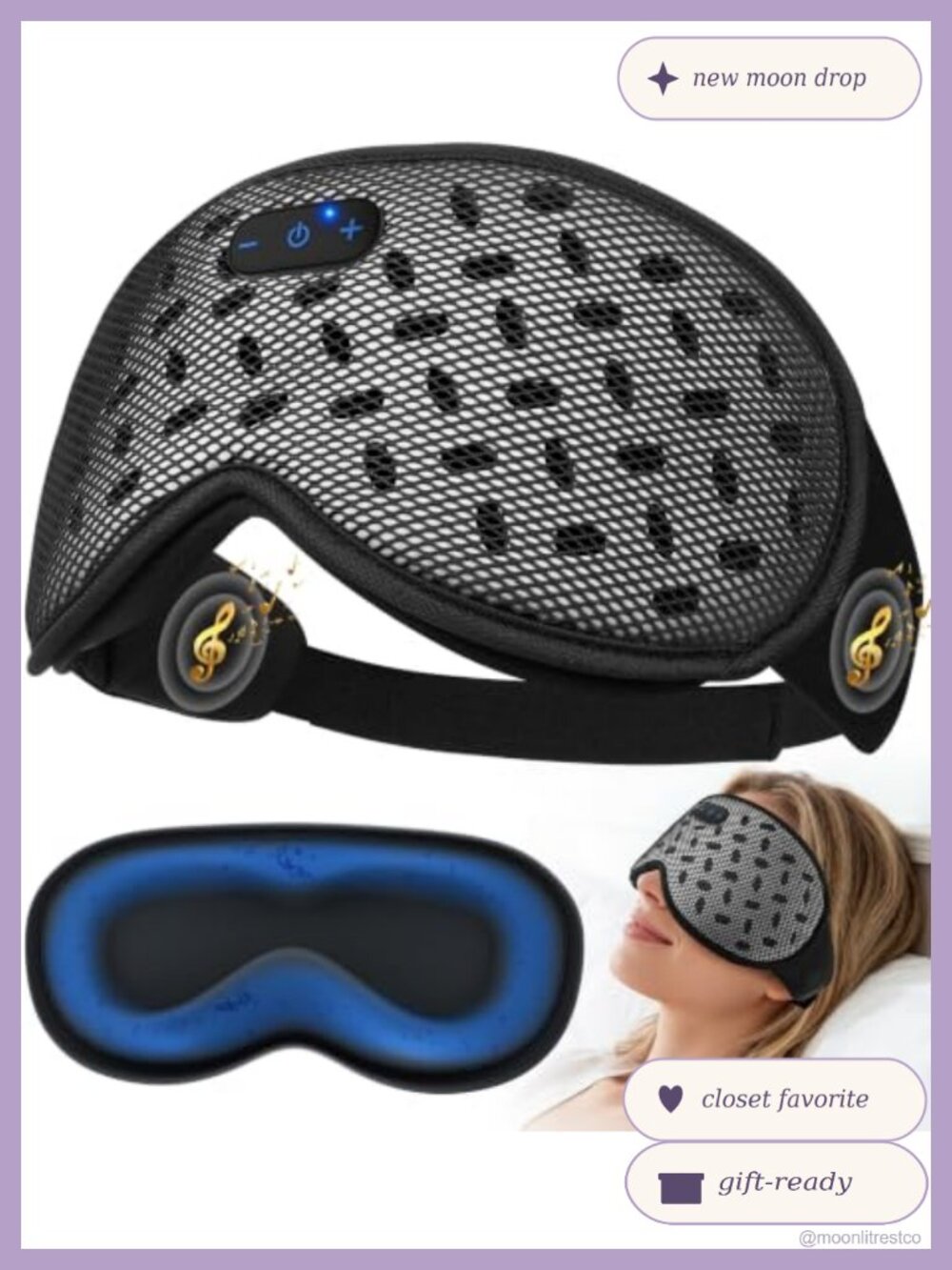 Gel Weighted Sleep Mask Bluetooth Headphones Cooling Eye Mask